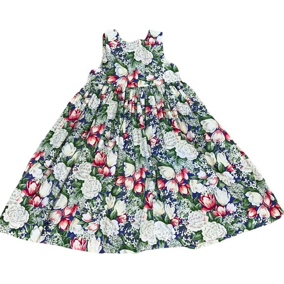 Dogwood Lane Vintage Floral Prairie Dress Sleeveless 6X - Picture 7 of 7